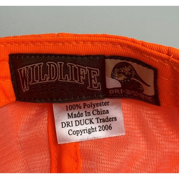 Blaze Orange Dri Duck Ball Cap Ring Neck Pheasant Hunting Terex Utilities NEW - Picture 8 of 9